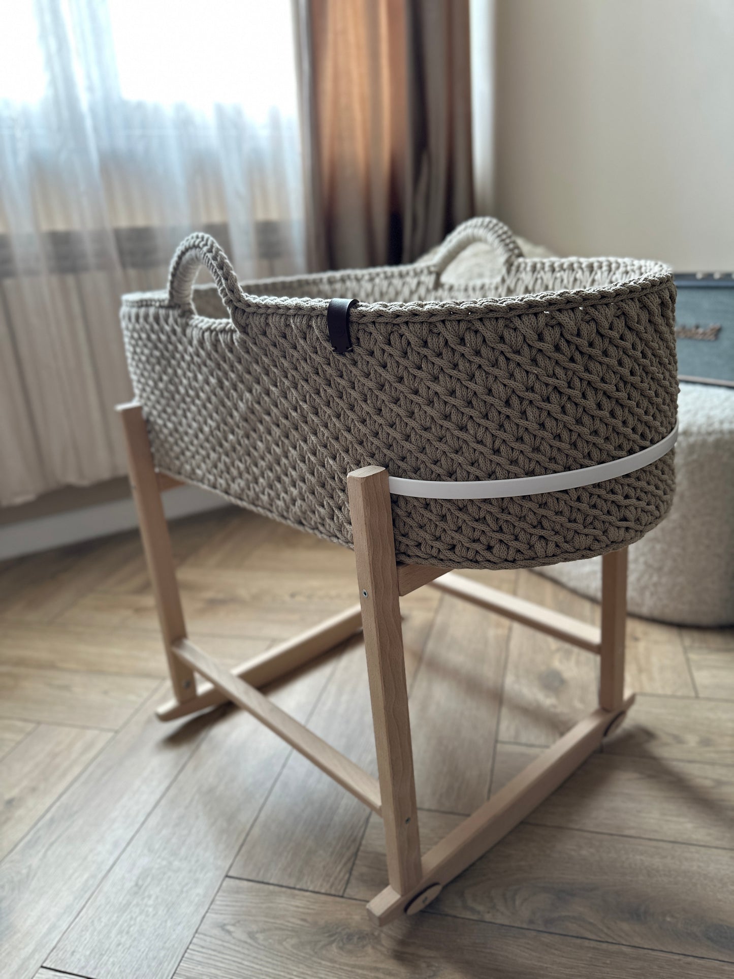 Kosz Mojżesza dla niemowlaka handmade z bawełny | HiHela