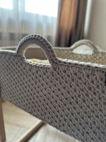 Kosz Mojżesza dla niemowlaka handmade z bawełny | HiHela